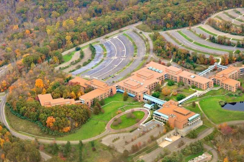Campus Drone Autumn Aerial